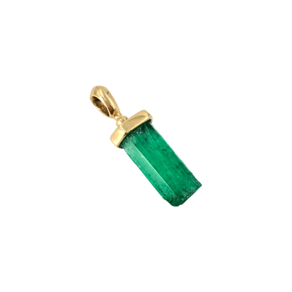  Rough Colombian Emerald Pendant